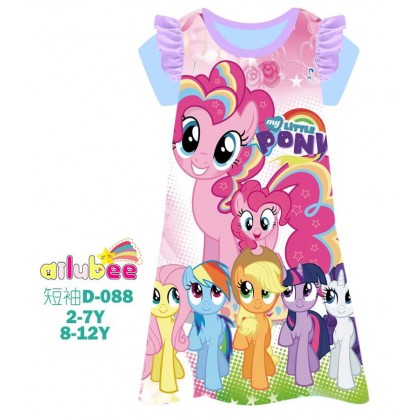 D088-AILUBEE PONY SHORT SLEEVE DRESS D088-AILUBEE PONY SHORT SLEEVE DRESS