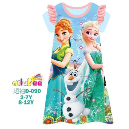 D090-AILUBEE FROZEN SHORT SLEEVE DRESS