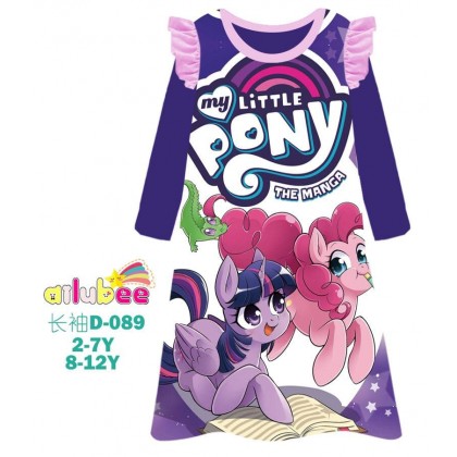 D089L-AILUBEE PONY LONG SLEEVE DRESS