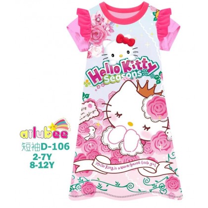 D106-AILUBEE KITTY SHORT SLEEVE DRESS
