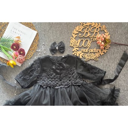 PRINCESS BABY GOWN 680- (W HEADBAND) 88031