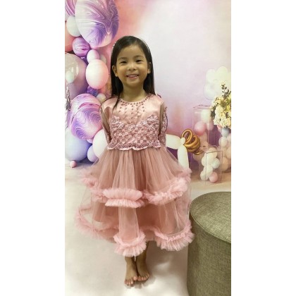 PRINCESS BABY GOWN 680- (W HEADBAND) 88031
