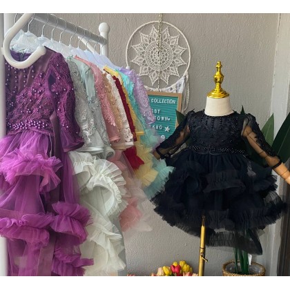 PRINCESS BABY GOWN 680- (W HEADBAND) 88031