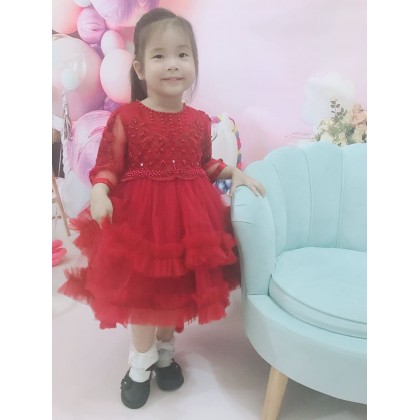 PRINCESS BABY GOWN 680- (W HEADBAND) 88031