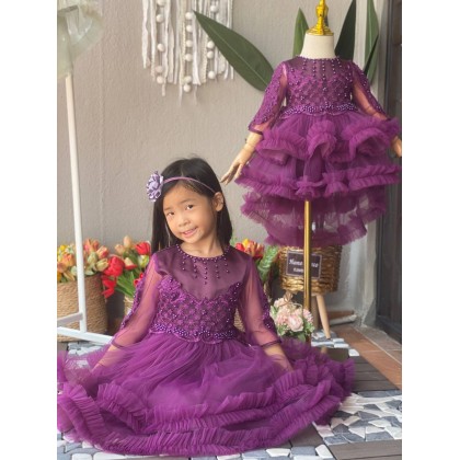 PRINCESS BABY GOWN 680- (W HEADBAND) 88031