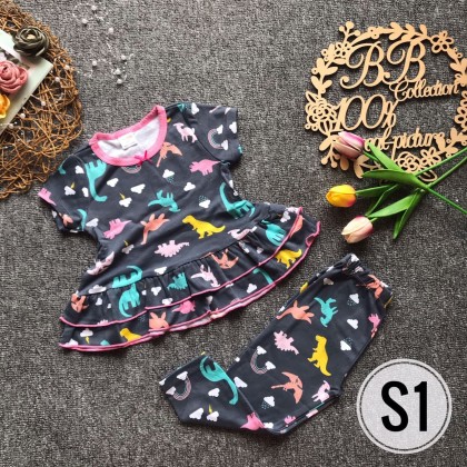 GYMKIDS PEPLUM PJS SHORT SLEEVE [S1-S10]-VN