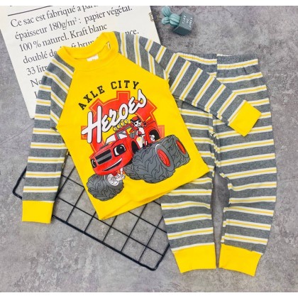 GYMKIDS - CARTOON BOY LS PJS - 7DESIGN -SZ 3-8Y VN