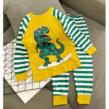 GYMKIDS - CARTOON BOY LS PJS BIG SIZE SZ9-14Y VN 3 DESIGN