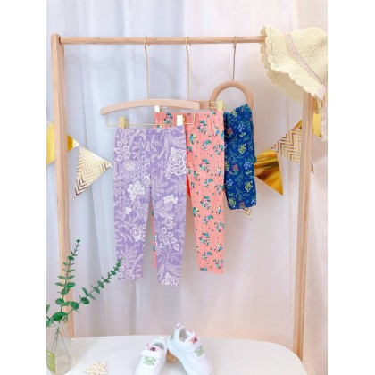 FLOWER LEGGING 100% COTTON SZ 2-8Y VN