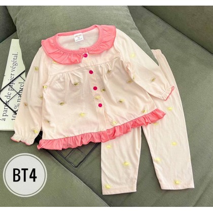 GYMKIDS BUTTON PJS LS SZ 3-8Y - VN BT1-BT8