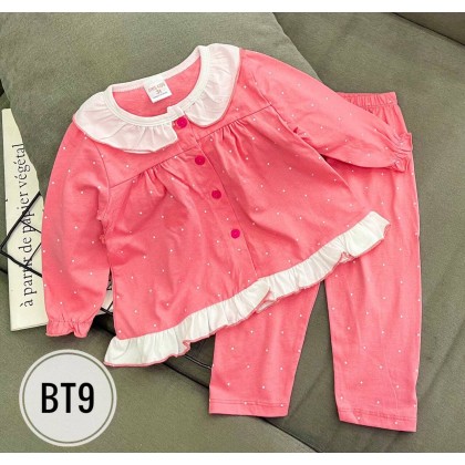 GYMKIDS BUTTON PJS LS SZ 3-8Y - VN BT9-BT13