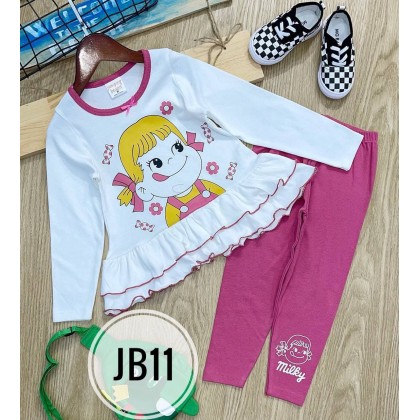 JUMPING BEANS LS GIRL DOLL PJS SZ 3-8Y-VN PART1 JB9-JB12