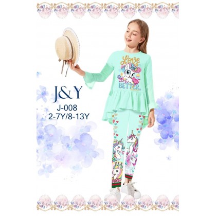 J008- J&Y PJS - SZ 2-7Y 8-13Y J008- J&Y PJS - SZ 2-7Y 8-13Y