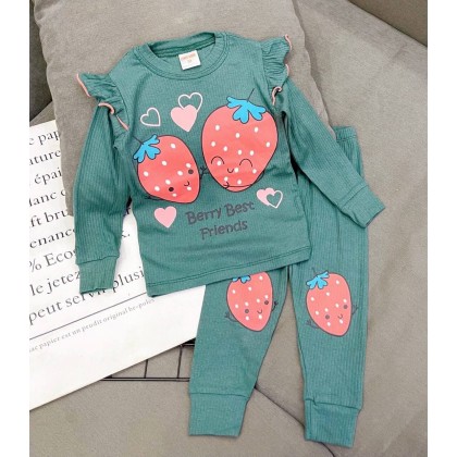 GYMKIDS LS PJS WITH RUFFLES - VN SZ 3-8Y B1-B8