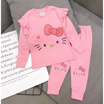 GYMKIDS LS PJS WITH RUFFLES - VN SZ 3-8Y B1-B8