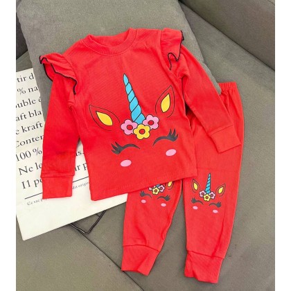 GYMKIDS LS PJS WITH RUFFLES - VN SZ 3-8Y B1-B8