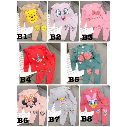 GYMKIDS LS PJS WITH RUFFLES - VN SZ 3-8Y B1-B8