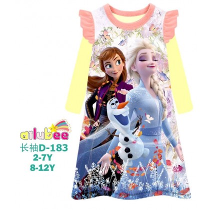 D183-AILUBEE FROZEN LONG SLEEVE DRESS D183-AILUBEE FROZEN LONG SLEEVE DRESS