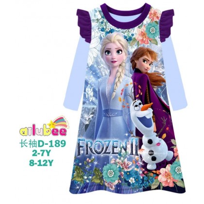 D189-AILUBEE FROZEN LONG SLEEVE DRESS D189-AILUBEE FROZEN LONG SLEEVE DRESS