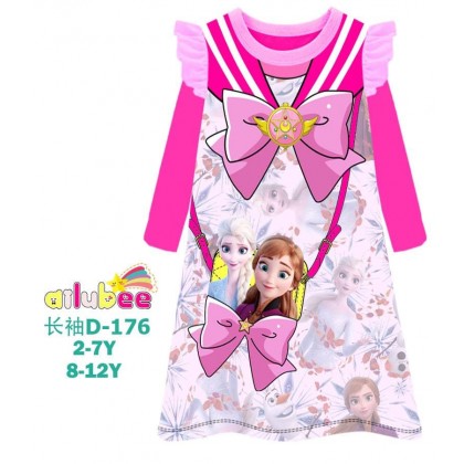 D176-AILUBEE FROZEN LONG SLEEVE DRESS D176-AILUBEE FROZEN LONG SLEEVE DRESS