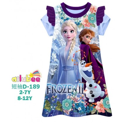 D189S-AILUBEE FROZEN SHORT SLEEVE DRESS D189S-AILUBEE FROZEN SHORT SLEEVE DRESS
