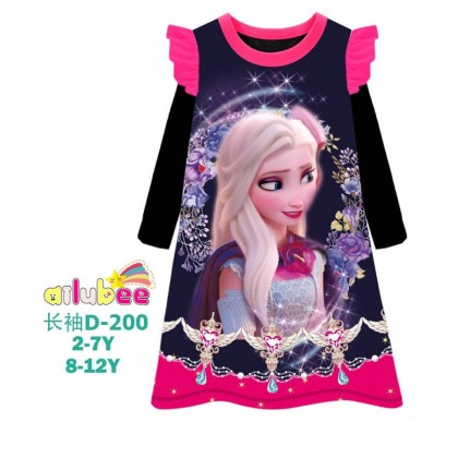D200L-AILUBEE FROZEN LONG SLEEVE DRESS D200L-AILUBEE FROZEN LONG SLEEVE DRESS