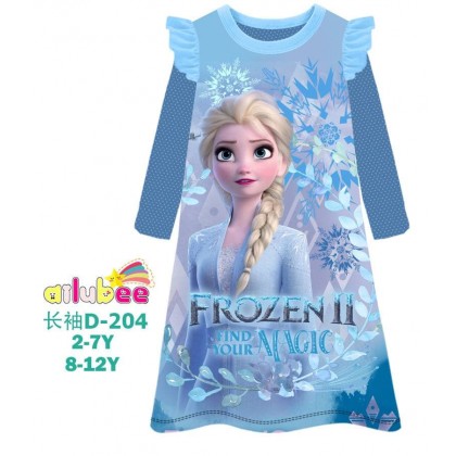 D204L-AILUBEE FROZEN LONG SLEEVE DRESS