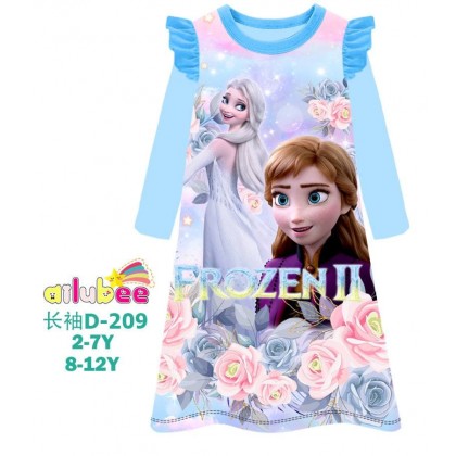 D209L-AILUBEE FROZEN LONG SLEEVE DRESS