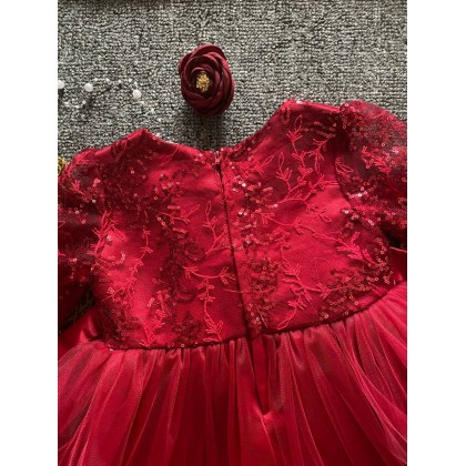 [6M-5Y]PRINCESS BABY GOWN 803-WITH HEADBAND [67289]
