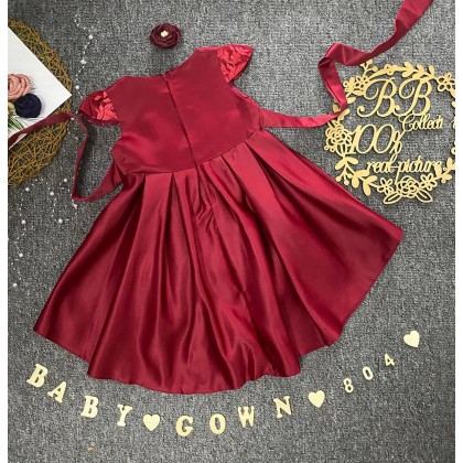 PRINCESS BABY GOWN 804-WITH HEADBAND - [66392-2] 