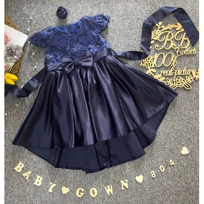 PRINCESS BABY GOWN 804-WITH HEADBAND - [66392-2] 
