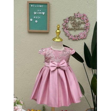 PRINCESS BABY GOWN 804-WITH HEADBAND - [66392-2] 