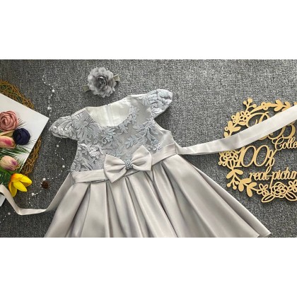 PRINCESS BABY GOWN 804-WITH HEADBAND - [66392-2] 