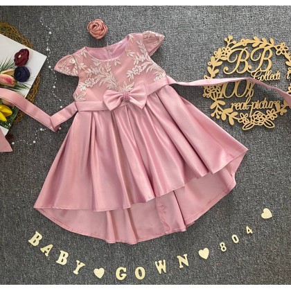 PRINCESS BABY GOWN 804-WITH HEADBAND - [66392-2] 