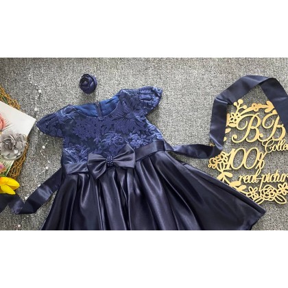 PRINCESS BABY GOWN 804-WITH HEADBAND - [66392-2] 