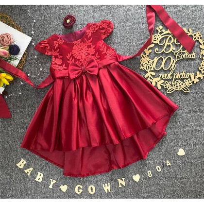 PRINCESS BABY GOWN 804-WITH HEADBAND - [66392-2] 