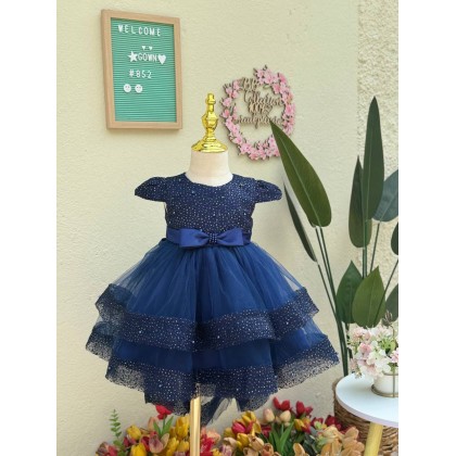 [6M-5Y]PRINCESS BABY GOWN 852- WITH HEADBAND #66892-2